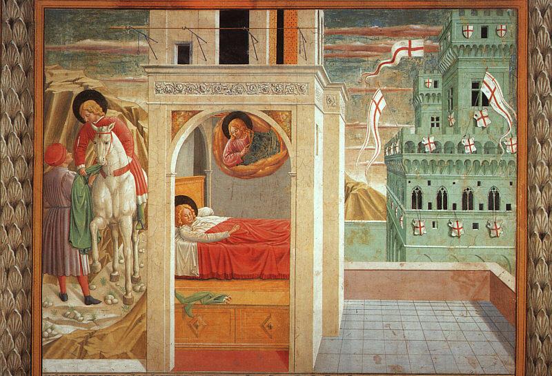 Benozzo Gozzoli St.Francis Giving Away his Clothes and the Vision of the Church Militant and Triumphant China oil painting art